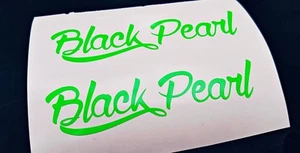 2 pegatinas de espejo pequeñas Black Pearl Auto Style Sticker Tuning JDM verde neón - Imagen 1 de 1