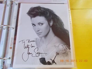 FOTOGRAFÍA ORIGINAL FIRMADA POR JANE SEYMOUR CON SOBRE-1987 - Imagen 1 de 3
