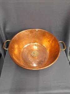 DEEP COPPER BATHROOM BOWL, BASIN, HEAVYWEIGHT QUALITY BOWL WITH WASTE & PLUG - Picture 1 of 4
