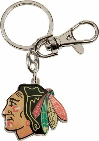 Chicago Blackhawks Keychain Metal Heavyweight Team Logo Key Ring Cover