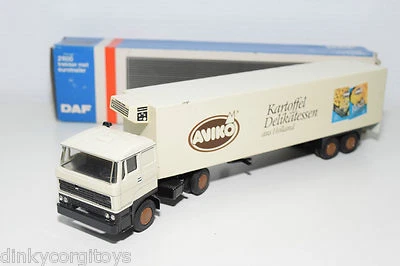 LION CAR LION TOYS DAF 2800 TRUCK WHITE TRAILER AVIKO POTATO NEAR MINT BOXED - Image 1 of 4