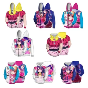 Cosplay Oshi no Ko Ai Hoshino 3D Sudaderas con capucha Akuamarin Rubii Adulto Sudaderas Abrigos - Imagen 1 de 20