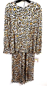 NEW Shady Lady Animal Print Pajama 2 Piece Set Sz M Long Sleeve - Picture 1 of 13