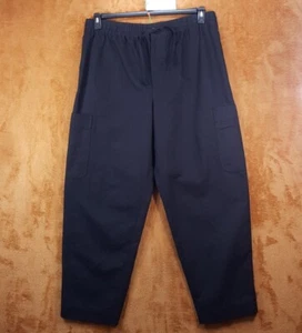 KENZO Pants Mens XXL Black Straight Cargo Jogpants Relaxed Elastic Waist $395 - Picture 1 of 11