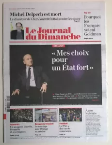 LE JOURNAL DU DIMANCHE N°3599 du 03/01/2016 - LA MORT DE MICHEL DELPECH - Picture 1 of 12