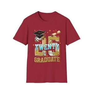 Graduate T-Shirt, 2025 Graduation Tee, Unisex Tshirt Softstyle Shirt - Picture 1 of 125