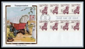 US FDC # 2252 3c Conestoga Wagon 4 X 2 Colorano Transportation 1988, 9p4454 - Picture 1 of 1
