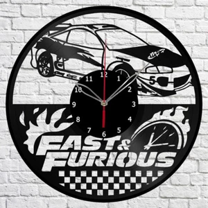 Vinyl Clock Fast & Furious Wall Clock Unique Art Vinyl Record Wall Clock 1102 - Picture 1 of 12