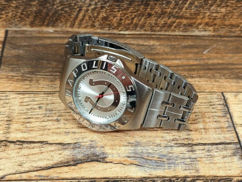 Indianapolis Colts Men's Silver Tone Watch New Battery Cover