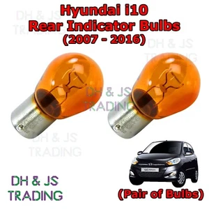 For Hyundai i10 Amber Rear Indicator Bulbs Flash Bulb Tail Pair i 10 (07-16) - Picture 1 of 1