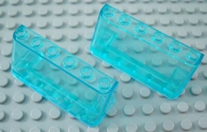 LEGO Lot of 2 Translucent Light Blue 2x6x2 Windscreen Parts - Picture 1 of 1