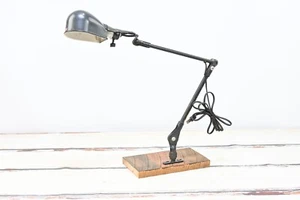 Vntg Craftsman Articulating Lamp W/Heat Guard Industrial Age Machine Steampunk - Picture 1 of 16
