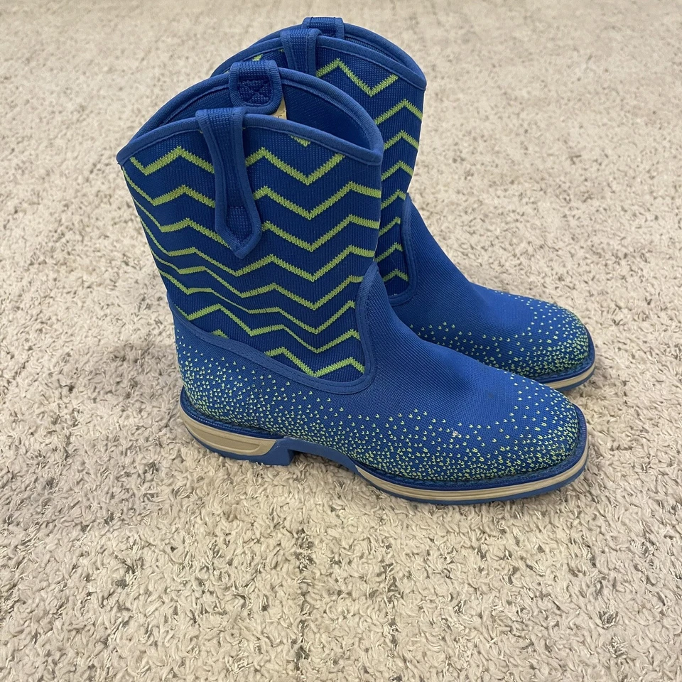 Botas de Vaquero Laredo Niños Ziggy Perform Air - Puntera Cuadrada Talla 3 Unisex Azul Verde Foto 1 de 4