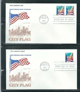 US SC # 3277-3282 FLAG & CITY FDC . HF cachet - Picture 1 of 3