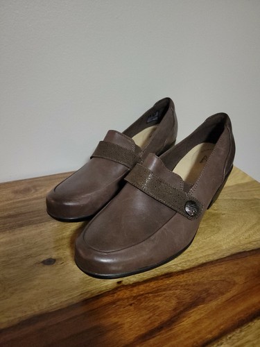 Mocassini donna Clarks Collection Emily Andria marrone scuro taglia 9 5 W nuovi