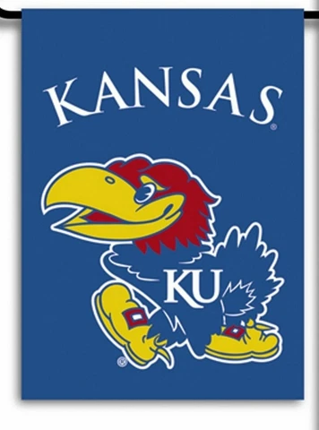 Kansas Jayhawks Premium 2-sided Garden Flag House Banner University of Cover
