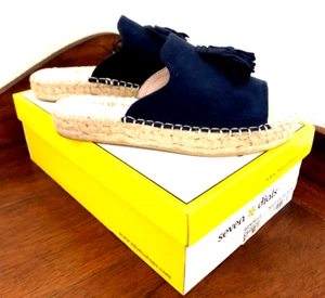 NEU SEVEN DIALS Größe 5,5 Damen/Junioren Plateau Espadrille Pantoletten Sandalen marineblau 59 $ - Bild 1 von 12