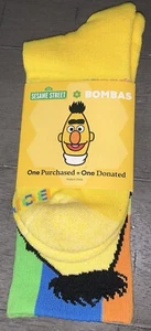 i9 1 PR NEU BOMBAS SESAMSTRASSE BERT ERWACHSENE UNISEX WADENSOCKEN GRÖSSE LRG MITTELSCHWER - Bild 1 von 13
