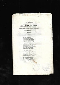 RARE Le nouveau Kaléidoscope Emile Foulquier imprimeur Timbre royal Gironde E36 - Picture 1 of 7