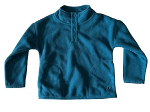 Gap Fit Kids Fleece 1/3 Snap Jacket Size 4Y Teal - Picture 1 of 3