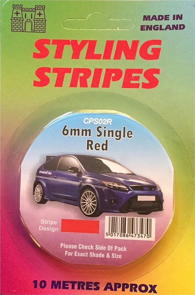 Car Styling Pin Stripe 6mm Single Red 10 Metre Roll