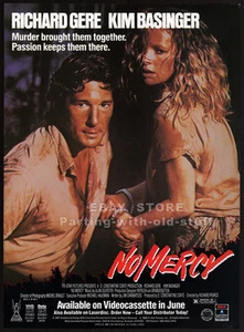 NO MERCY__Anuncio impreso comercial original 1987/promoción de película__RICHARD GERE__KIM BASINGER - Imagen 1 de 1