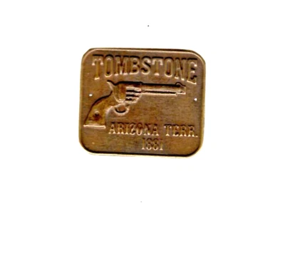 TOMBSTONE (ARIZONA TERRITORY) 1881 "GUN BUTT TAG" "PISTOL HANDLE GRIP" 1881 - Image 1 of 2