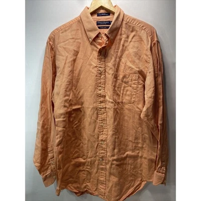 Daniel Cremieux Orange White Long Sleeve Stanley Shirt Men's 17.5 - 36 XL 46-48 - Image 1 of 4