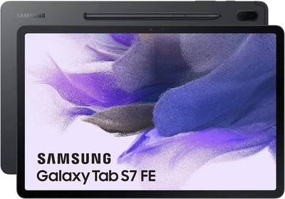 Samsung Tab S7 FE 5G SM-T736B Black 64GB Wi-Fi + 5G Unlocked Android Tablet - Image 1 of 3