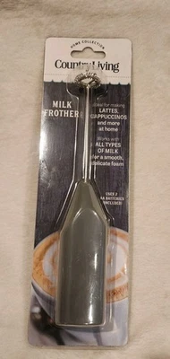 Milk Frother by Country Living Battery Powered Gray Works - Image 1 of 3