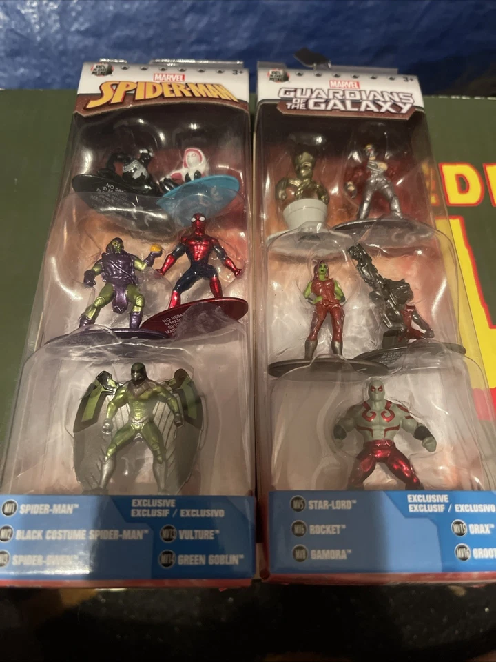 NEW Spider-Man Nano Metalfigs Lot Of 2 Packs of 5 (10 Nanofigs) Jada Marvel NIB - Image 1 of 1