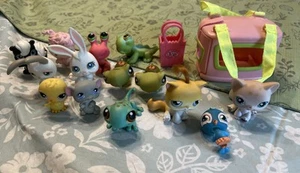 Lot of 14 Hasbro Littlest Pet Shop LPS Mixed Lot of Figures And 2 Accessories - Picture 1 of 4