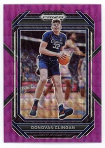 Selecciones de draft Panini Prizm 2023-24 Donovan Clingan Connecticut Huskies #48 púrpura - Imagen 1 de 2