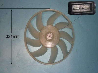 Ventilador de refrigeração radiador AutoAir Coolzone 05-1735 para Saab 9-3 - Imagem 1 de 3