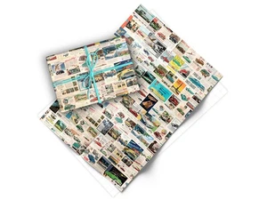 Vintage Car Ads 20"x28" Gift Wrap Pack of 9 Folded Sheets - Picture 1 of 6