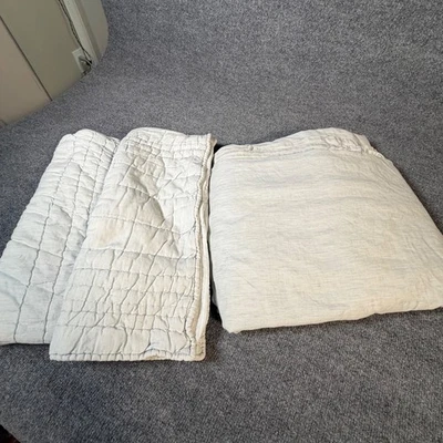 Juego de edredón Pottery Barn King en suave color Tencel es gris ceniza con fundas King Foto 1 de 4