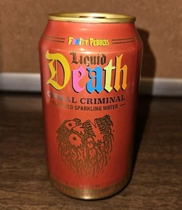 1x Fruity Pebbles Liquid Death Cereal Criminal Sparkling Water 12oz Dose - Bild 1 von 1