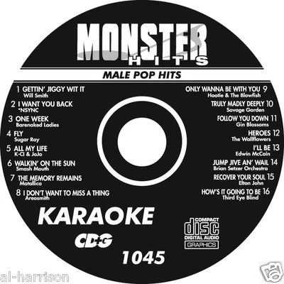   KARAOKE MONSTER HITS CD+G MALE POP  HITS #1045 - Image 1 of 2