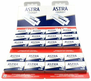 100 cuchillas de afeitar de seguridad de doble filo inoxidable CountAstra superior azul - Imagen 1 de 3