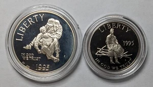 Juego de prueba conmemorativo de 2 piezas de campo de batalla de la Guerra Civil 1995 - Imagen 1 de 11