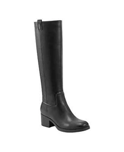 Marc Fisher Kizzia2 Women's Wide Calf Riding Boots Black Faux Leather Size 9 M - Picture 1 of 3