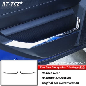 Caja de almacenamiento interior puerta trasera molduras decoración para Dodge RAM 1500 10-17 cromo - Imagen 1 de 9