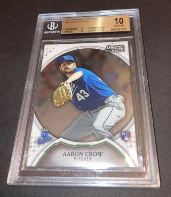 2011 Bowman Sterling Aaron Crow #36 BGS 10 ** Pop 1 ** - Image 1 of 2
