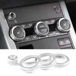 For Range Rover Evoque 2012-2019 Silver Aluminum Central Console Ac Knob Trim - Bild 1 von 9