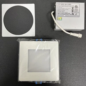 Slim 11W LED 4" Square 4100K White 110° 800 lm Type IC Damp ES CRI 80 - Picture 1 of 8