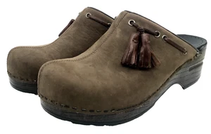 Dansko Damen 36 Braun Wildleder Leder Absatz Clogs Slipper Pantoletten Schuh - Bild 1 von 15