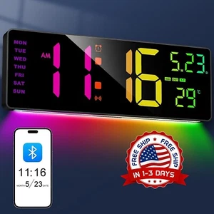 Reloj de pared Bluetooth con control remoto y sincronización automática de hora - Picture 1 of 8