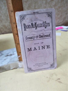 RAND McNALLY & Co.,Country's RAILROAD MAP of MAINE,ME.,1881 - Picture 1 of 3