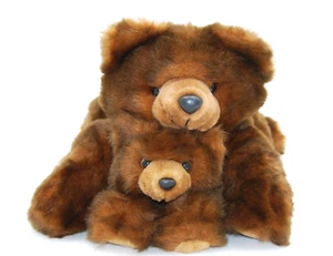 Purr-Fection Mama und Baby Teddybären Plüschtier 19"" und 8"" 1992 - Bild 1 von 9