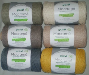 (€27,00/kg) 1 Spool Macrame by Gründl for Creative Knotting Projects 6 Colours - Picture 1 of 8